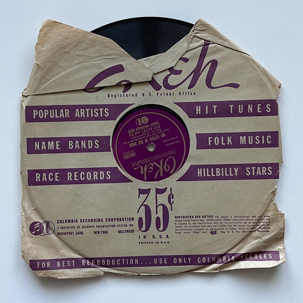 Roy Acuff & His Smoky Mountain Boys Things That Might Have Been/No Letter In The